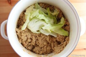 全体をよく混ぜて捨て漬けをします。